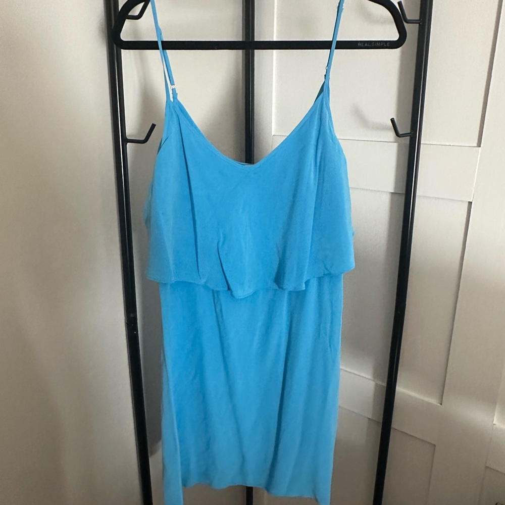 LA Made Blue Layered Mini Dress